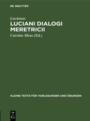 cover image of Luciani Dialogi meretricii